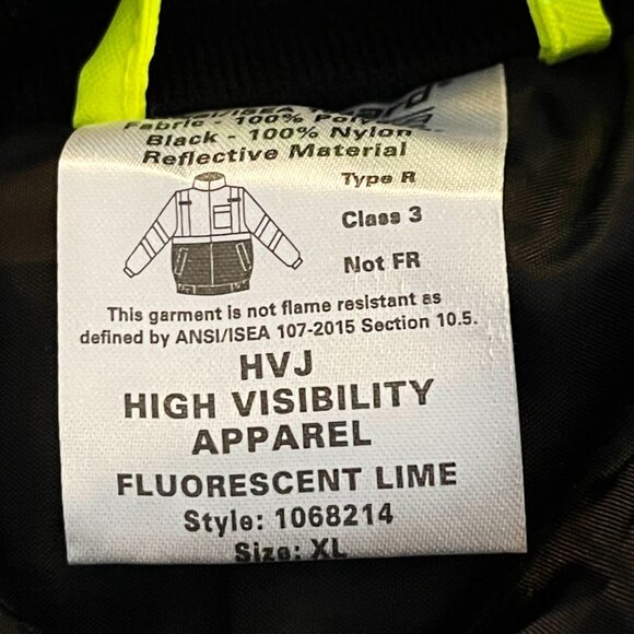 BODY GUARD INSULATED HI VISIBILITY REFLECTIVE JACKET CLASS 3 TYPE R - SIZE XL - Picture 5 of 16